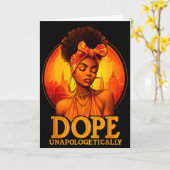 Carte Unapologetically Black History Afro Melanin Girl W (Fleur jaune)