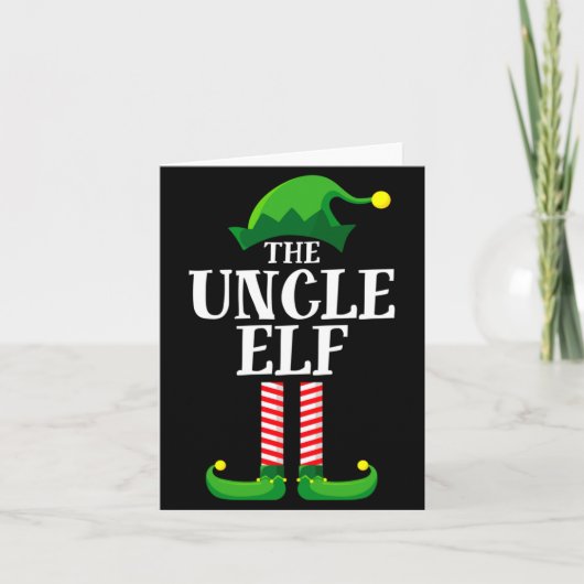 Carte Uncle Elf Matching Family Christmas Party Pajama (Devant)