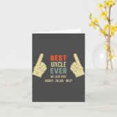 Carte Uncle Ever Inting Finger Niece Nephew Names (Fleur jaune)