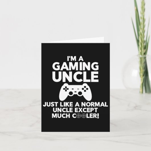 Carte Uncle Gamer Funny Jeu Vidéo de jeu Shirts (Devant)