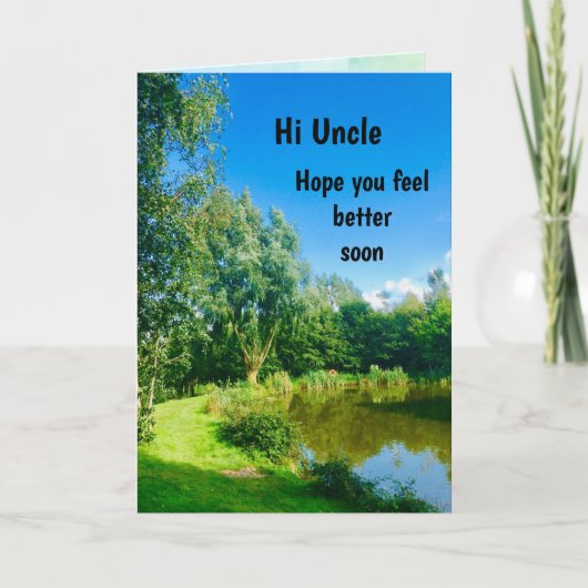 Carte Uncle Get Well Bientôt design Salutation (Devant)