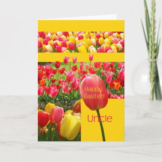 Carte Uncle Happy Easter Tulip (Devant)