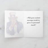 Carte Uncle Sam Custom Birthday Greeting Card (Intérieur)