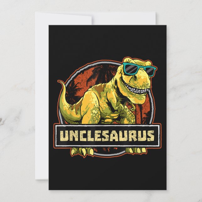 Carte Unclesaurus T rex Uncle Saurus Dinosaur (Devant)