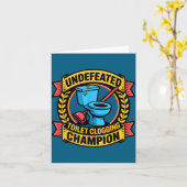 Carte Undefeated Toilet Clogging Chamon Quirky Bathroom  (Fleur jaune)