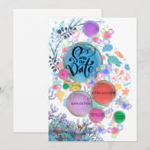 Carte Under Sea Water Save the Date (Devant / Derrière)