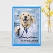 Carte Under the Weather Get Well Card  ST-2 (Fleur jaune)