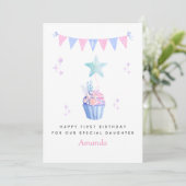 Carte Underwater Sea Daughter 1st Birthday Card (Debout devant)