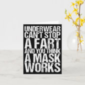 Carte Underwear Can't Stop A Fart And You Think A Mask W (Fleur jaune)
