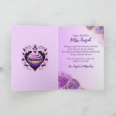 Carte Une Africaine Américaine Radieuse Violette Anniver (Intérieur)
