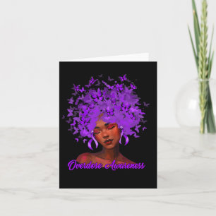 Carte Une Africaine Noire Afro Violet Ribbon Overdose Aw