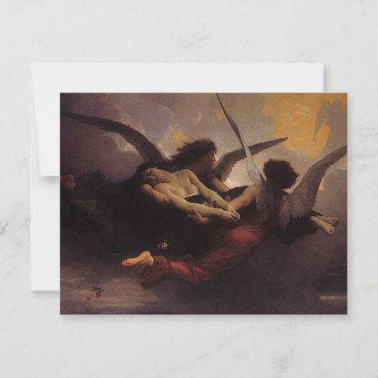 Carte Une âme portée au ciel par Bouguereau (Devant)