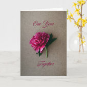 Carte Une année (Fleur jaune)