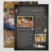 Carte Une année à retenir | Flyer de Noël familial (Devant / Derrière)