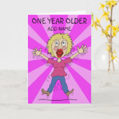 Carte Une année de plus (Fleur jaune)