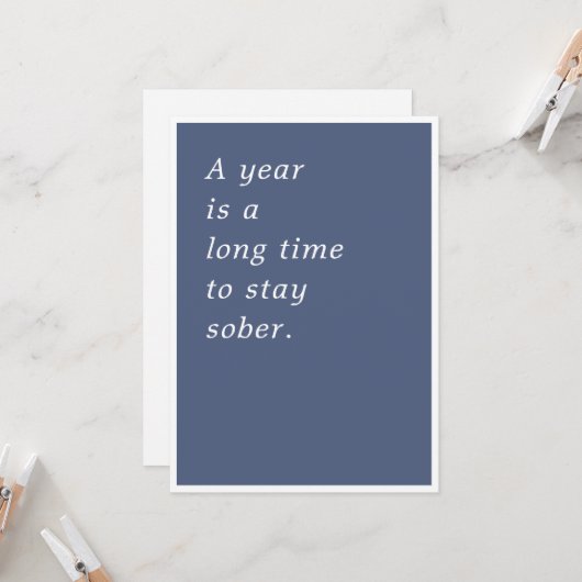 Carte Une année est une longue (Devant/Arrière en situation)