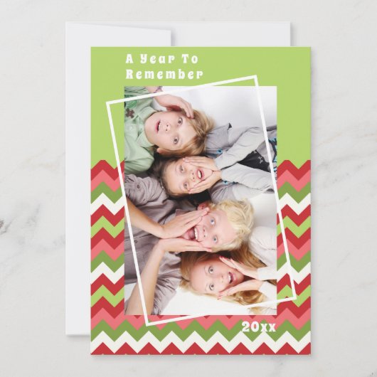 Carte Une année pour se souvenir de Chevron Christmas Ho (Devant)