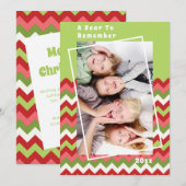 Carte Une année pour se souvenir de Chevron Christmas Ho (Devant / Derrière)
