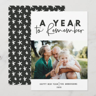 Carte Une année pour se souvenir de la photo moderne nou