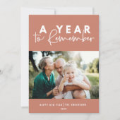 Carte Une année pour se souvenir de la photo moderne nou (Devant)