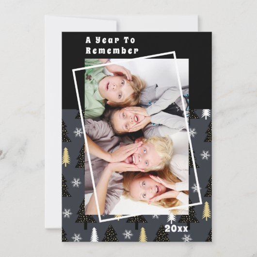 Carte Une année pour se souvenir des arbres de Noël (Devant)