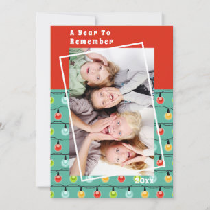 Carte Une année pour se souvenir des fêtes de Noël moder