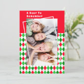 Carte Une année pour se souvenir du Jacquard Noël (Debout devant)