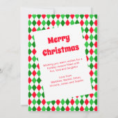 Carte Une année pour se souvenir du Jacquard Noël (Dos)