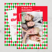 Carte Une année pour se souvenir du Jacquard Noël (Devant / Derrière)