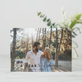 Carte Une année pour se souvenir d'une photo minimale mo (Debout devant)
