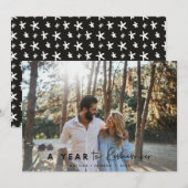 Carte Une année pour se souvenir d'une photo minimale mo (Devant / Derrière)