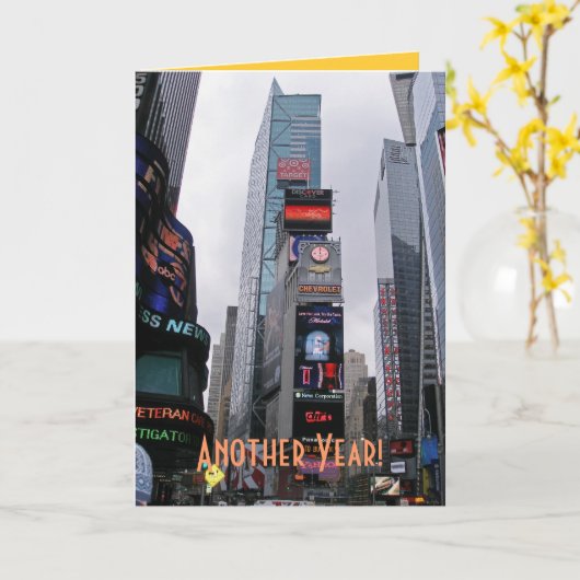 Carte Une autre année ! (Fleur jaune)