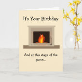 Carte Une autre bûche sur le feu (Fleur jaune)