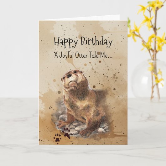 Carte Une autre personnalité Anniversaire animal amusant (Fleur jaune)