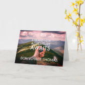 Carte Une aventure toute neuve attend au revoir (Fleur jaune)