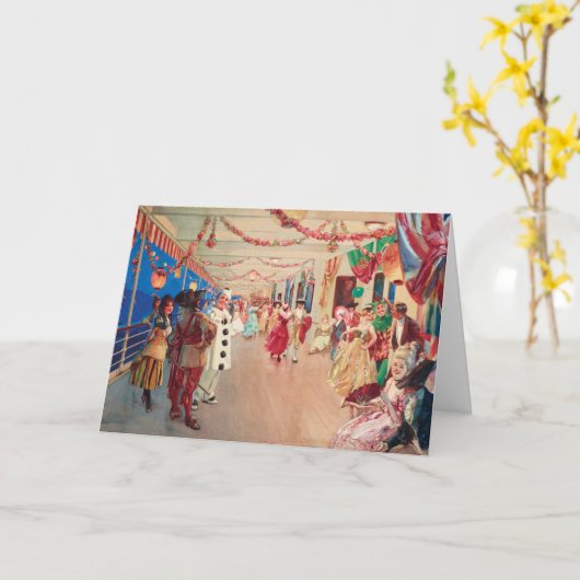 Carte Une balle masquée sur un navire | Victor Gabriel G (Fleur jaune)