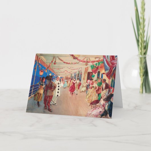 Carte Une balle masquée sur un navire | Victor Gabriel G (Devant)