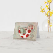 Carte Une belle coupe de TEa - Note CArds (Fleur jaune)