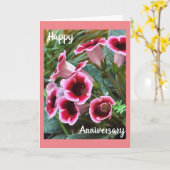 CARTE UNE "BELLE FLEURS" POUR "NOTRE ANNIVERSAIRE" (Fleur jaune)