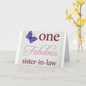 CARTE ****UNE BELLE-SOEUR FABULEUSE**** ANNIVERSAIRE HUM (Fleur jaune)