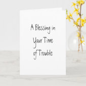 Carte Une bénédiction dans votre temps de troubles (Fleur jaune)