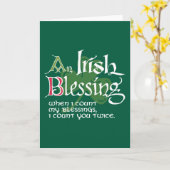 Carte Une bénédiction irlandaise (Fleur jaune)