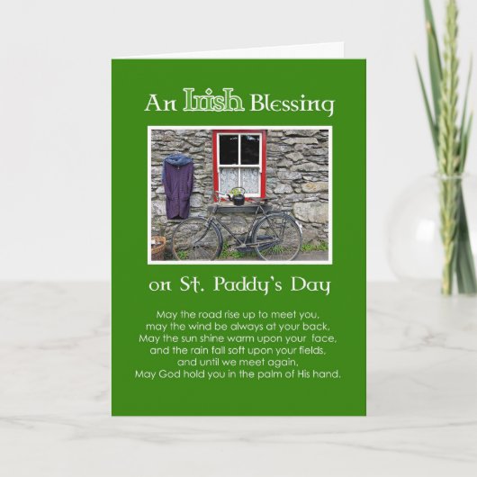 Carte Une bénédiction irlandaise à la Saint-Patrick (Devant)