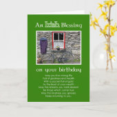 Carte Une bénédiction irlandaise pour votre anniversaire (Fleur jaune)