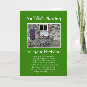 Carte Une bénédiction irlandaise pour votre anniversaire