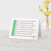 Carte Une bénédiction pour une nouvelle maison (Fleur jaune)