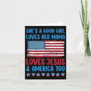Carte Une Bonne Fille Aime Sa Mama Jesus & Amérique