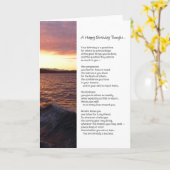 Carte Une Bonne Pensée D'Anniversaire... (Fleur jaune)