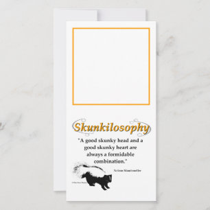 Carte Une bonne tête de skunky et un bon coeur de skunky