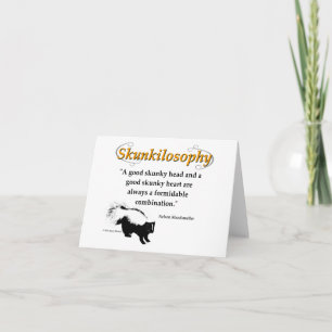 Carte Une bonne tête de skunky et un bon coeur de skunky